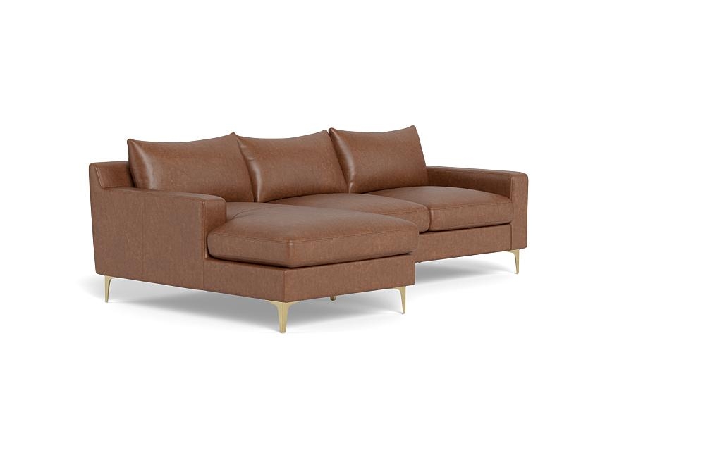 Sloan Leather Left Chaise Sectional - Image 1