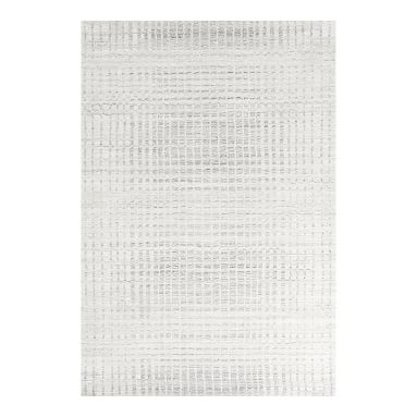 Faded Plaid Rug, 7'x10', Pale Gray - Image 4