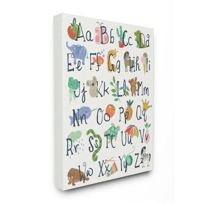 Kids' Safari Animal Alphabet Colorful Illustrations by Jennifer Ellory - Textual Art Print - Image 0