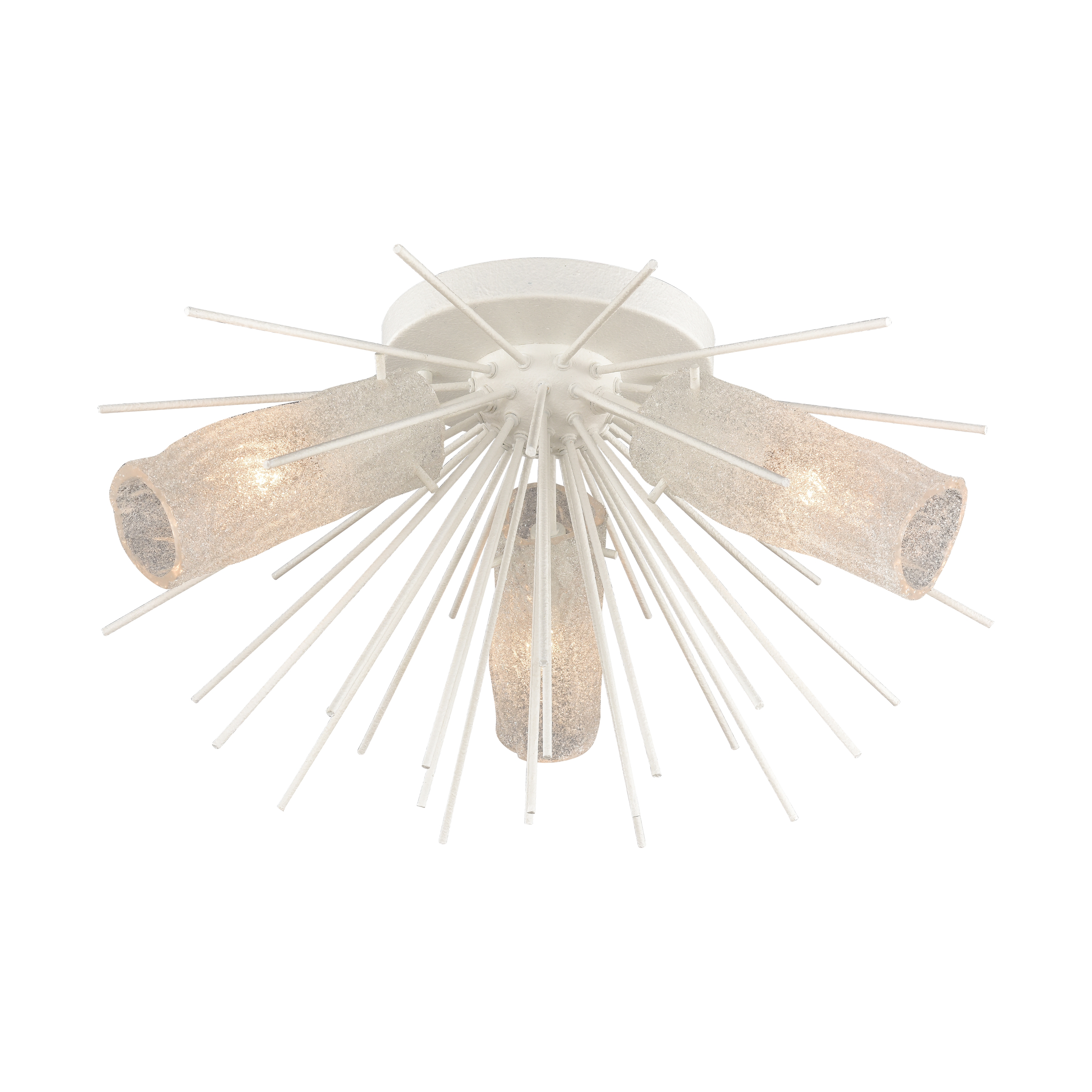 Sea Urchin 20'' Wide 3-Light Semi Flush Mount - White Coral - Image 2