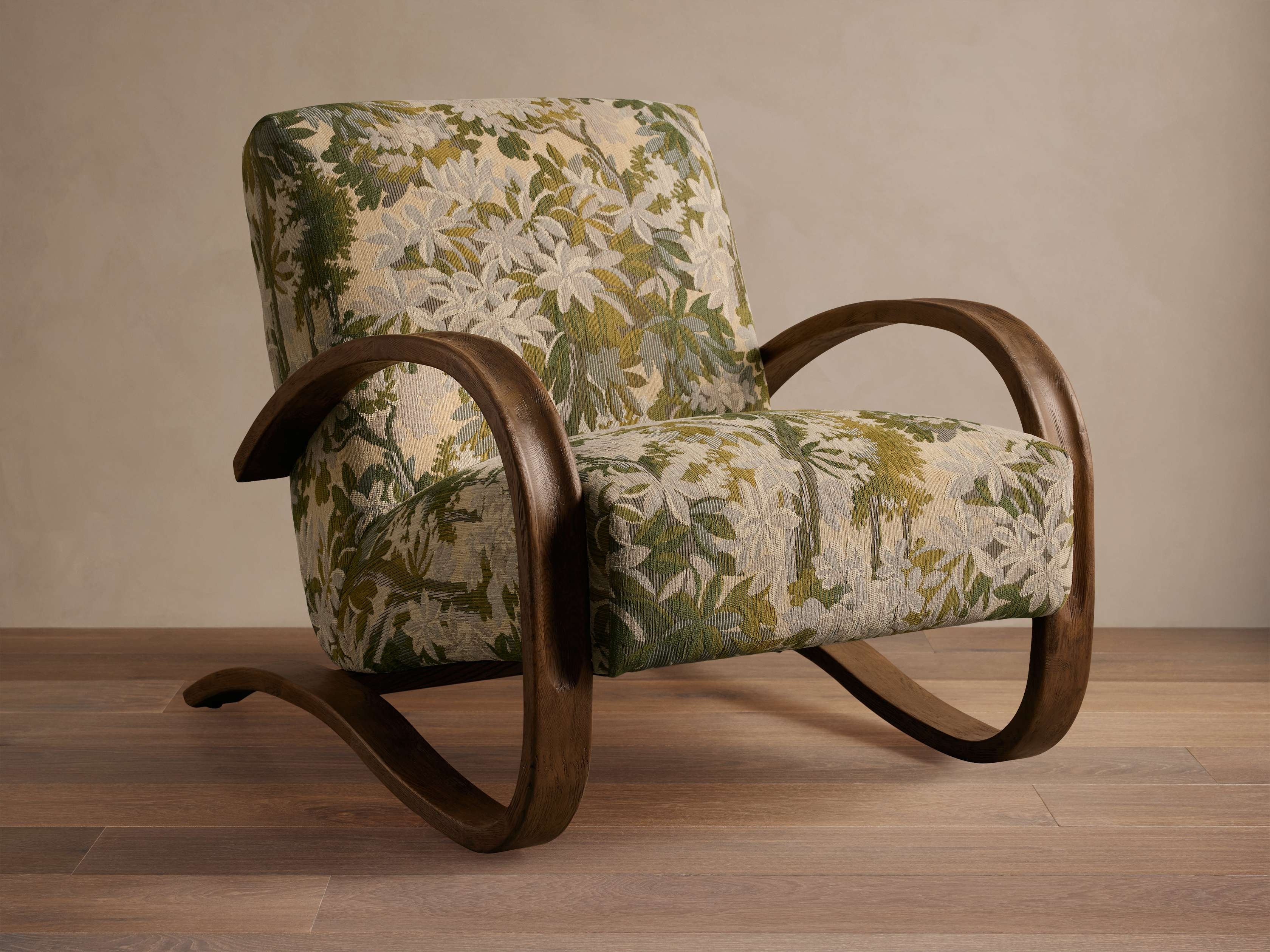 Allora Chair in Upholstered Green  Sagamond Olive - Image 0