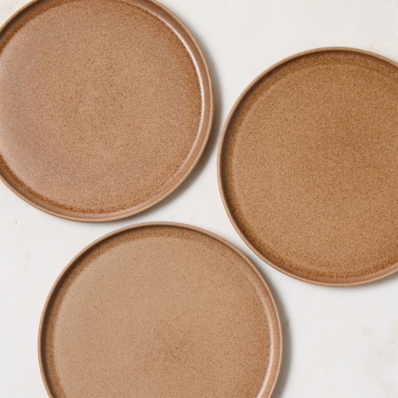Drift Tan Dinner Plates with Reactive Glaze Set of 6 - Image 3