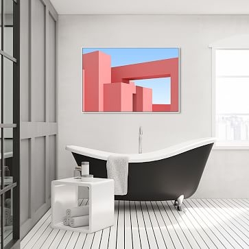 Oliver Gal Architecture Geo 36x24 Pink Framed Art - Image 2