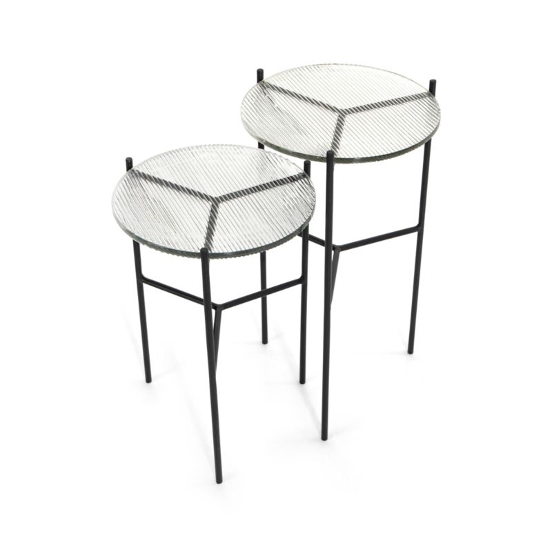 Maylan Clear Glass End Tables, Set of 2 - Image 4