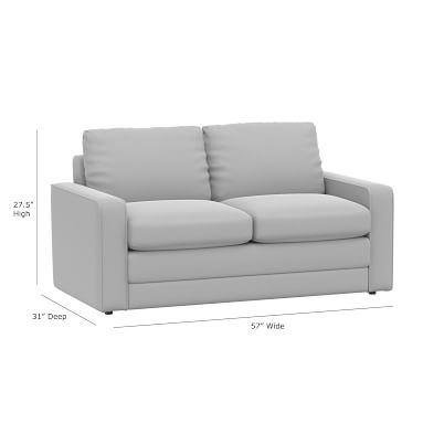 Grove Sleeper Sofa, Textured Faux Suede Charcoal/Dark Gray - Image 5