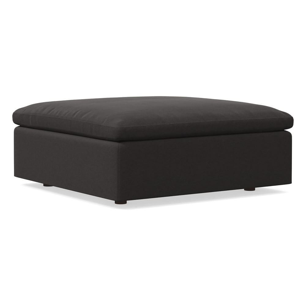 Harmony Modular Ottoman, Down, Performance Velvet, Slate, Concealed Supports - Image 0