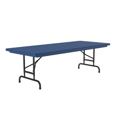 60" Plastic Rectangular Adjustable Folding Table - Image 0
