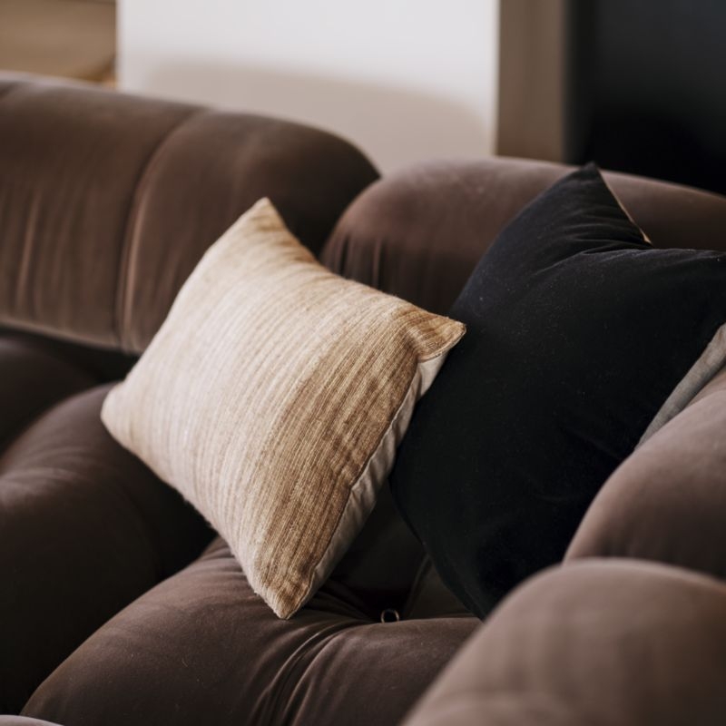 Faux Mohair Recycled 20"x20" Ink Black Throw Pillow Cover - Image 5