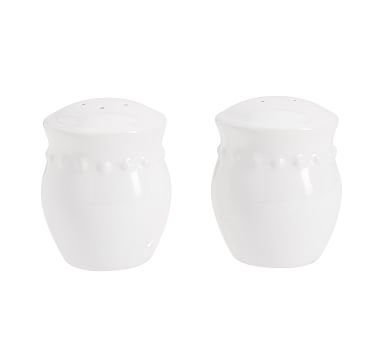 Emma Beaded Stoneware Salt & Pepper Shakers - True White - Image 0
