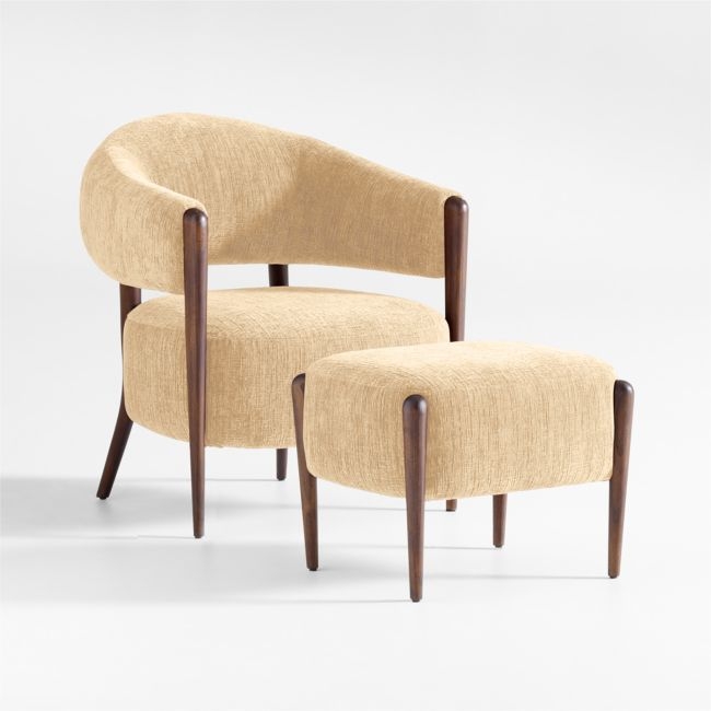 Santi Accent Chair with Ottoman - Image 0