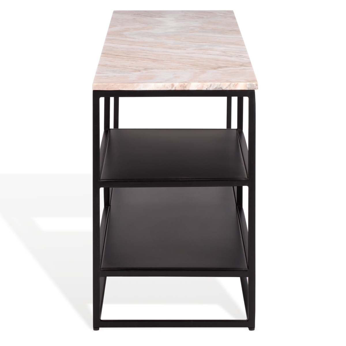 Macklyn Marble Console Table - Light Brown / Black - Image 6