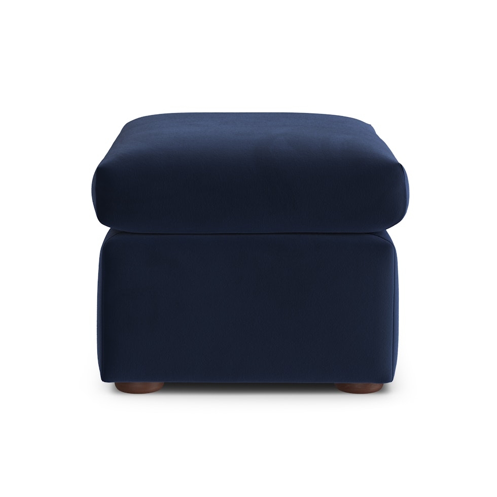 Marina 28.5" Velvet Ottoman - Hale Ink - Image 2