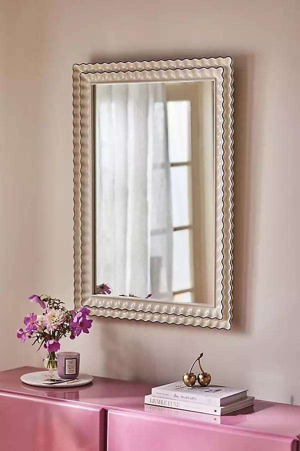 Phillippa Scalloped Portrait Wall Mirror - Image 0