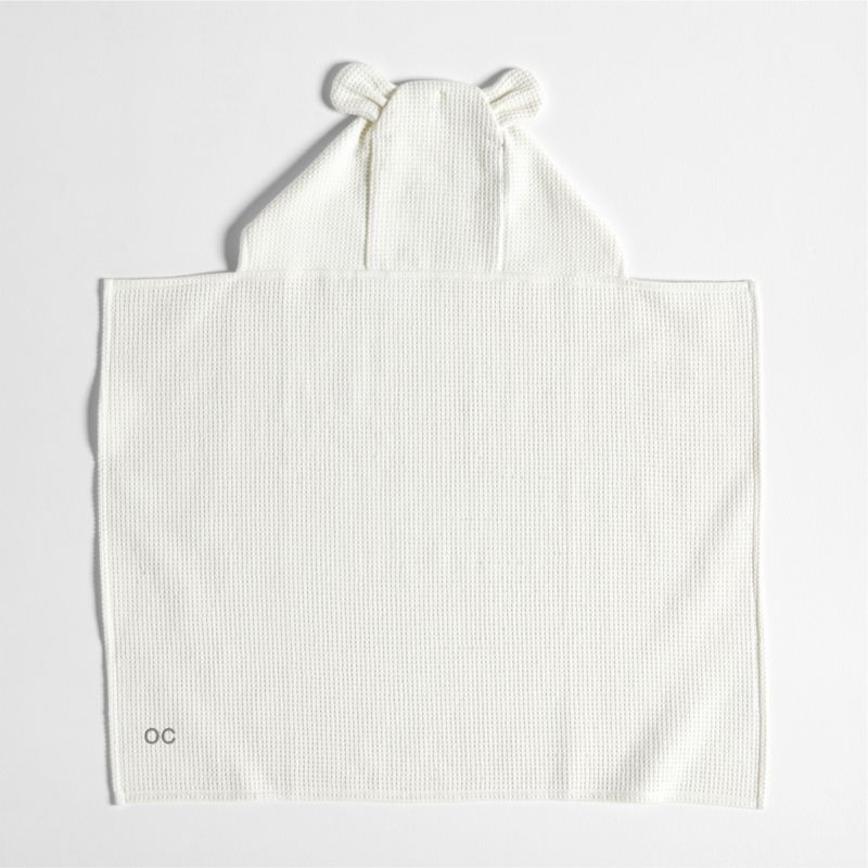 Bear Organic Waffle Hooded Baby Towel - Image 4