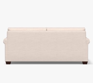 York Roll Arm Upholstered Deep Seat Loveseat 62", Down Blend Wrapped Cushions, Performance Heathered Basketweave Alabaster White - Image 5