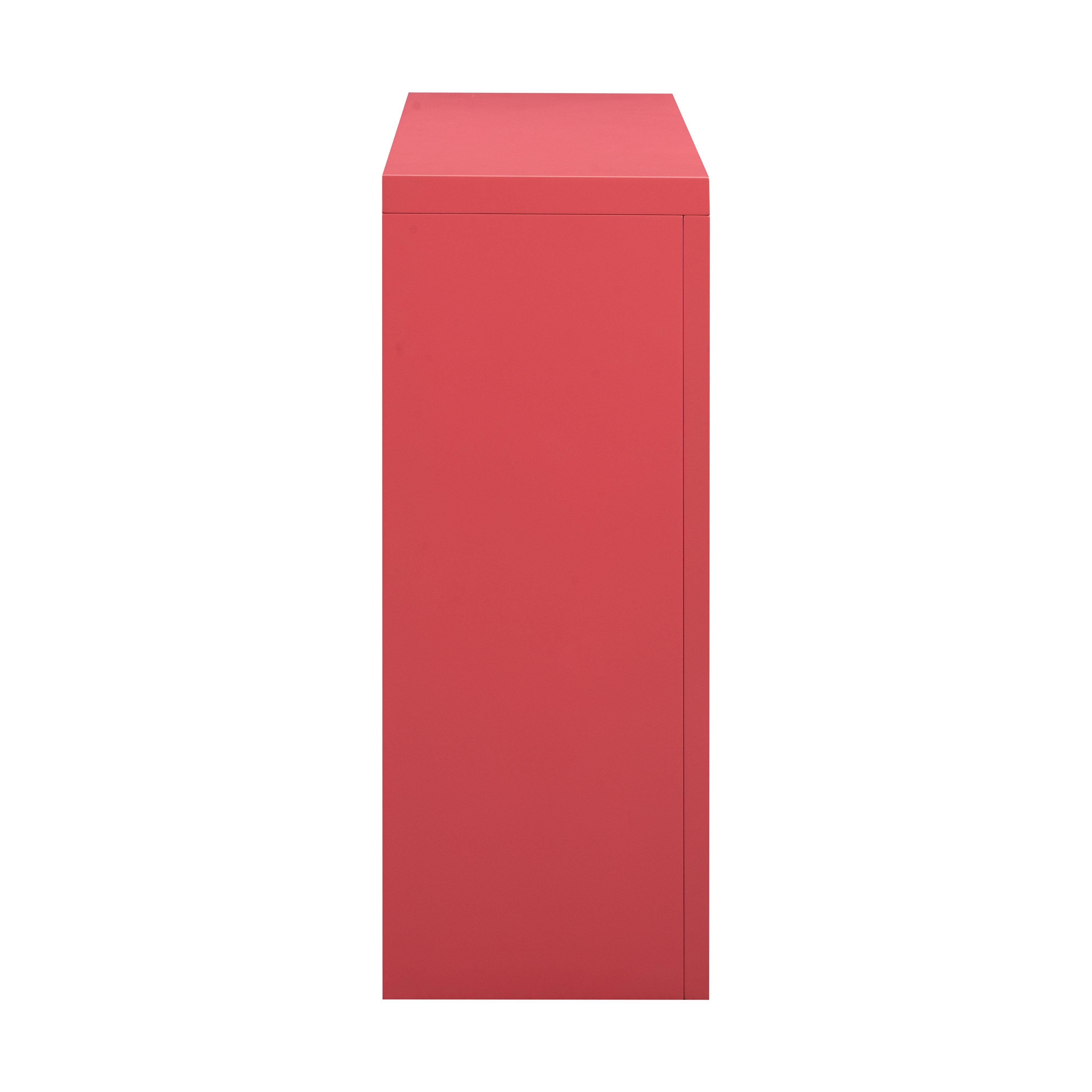 Suzie Coral Pink & Rattan Console Table - Image 2