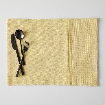 Cotton Canvas Placemat, Set of 2 , Dark Horseradish - Image 0