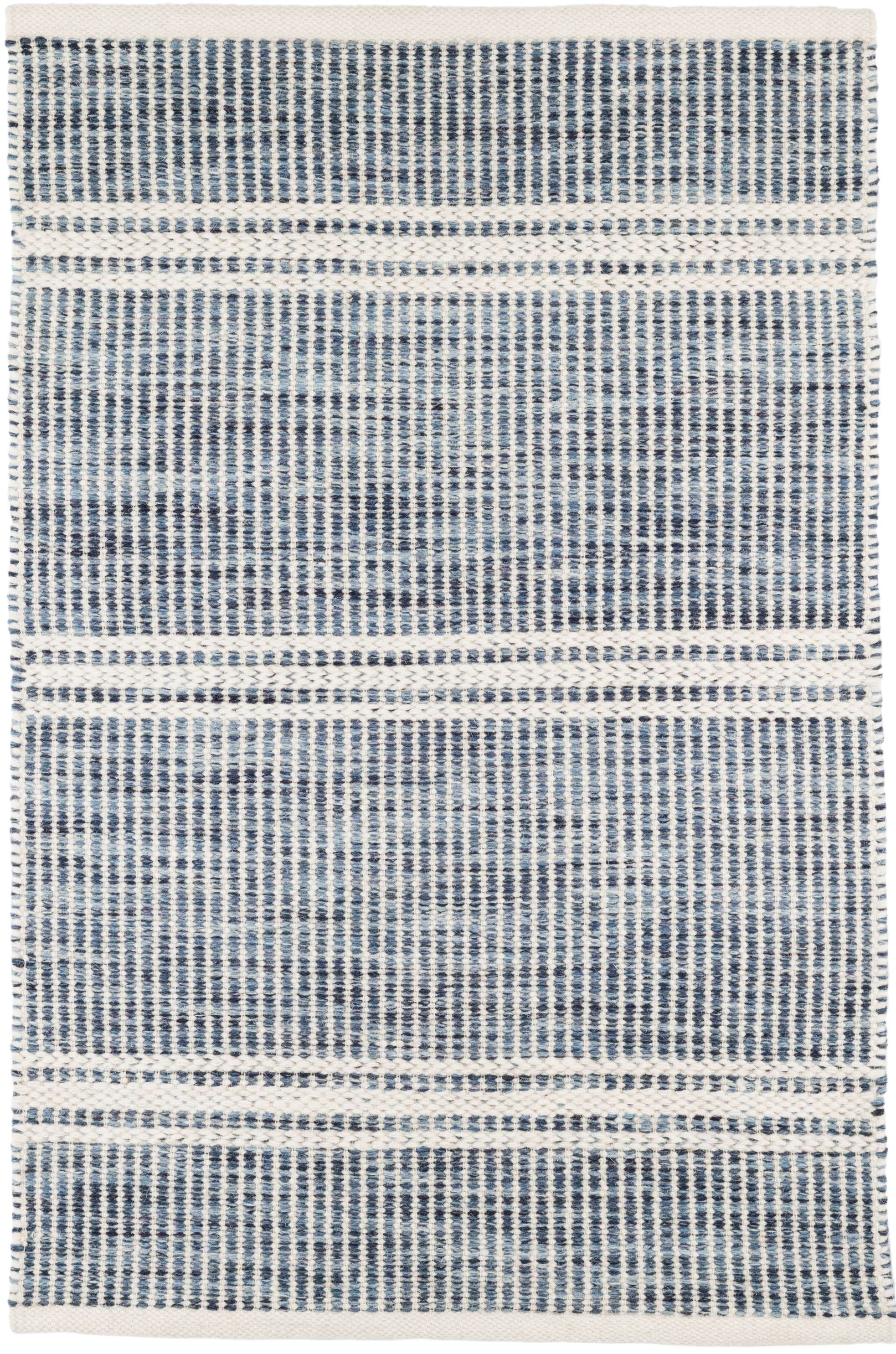 Malta Blue Handwoven Wool Rug - Image 0