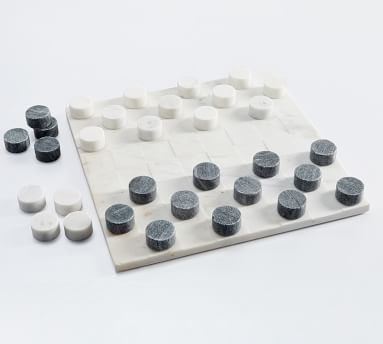 Handcrafted Marble Checkers Board Game - Image 3
