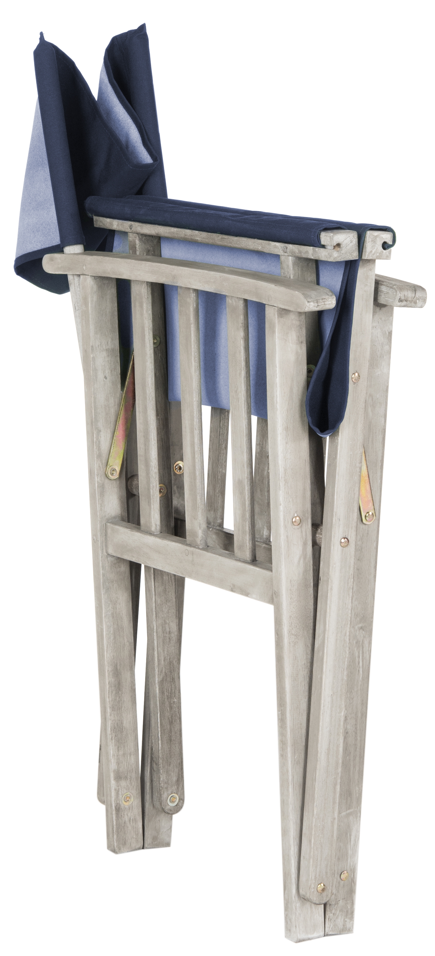 Laguna Director Chair - Grey Wash/Navy - Safavieh - Image 3