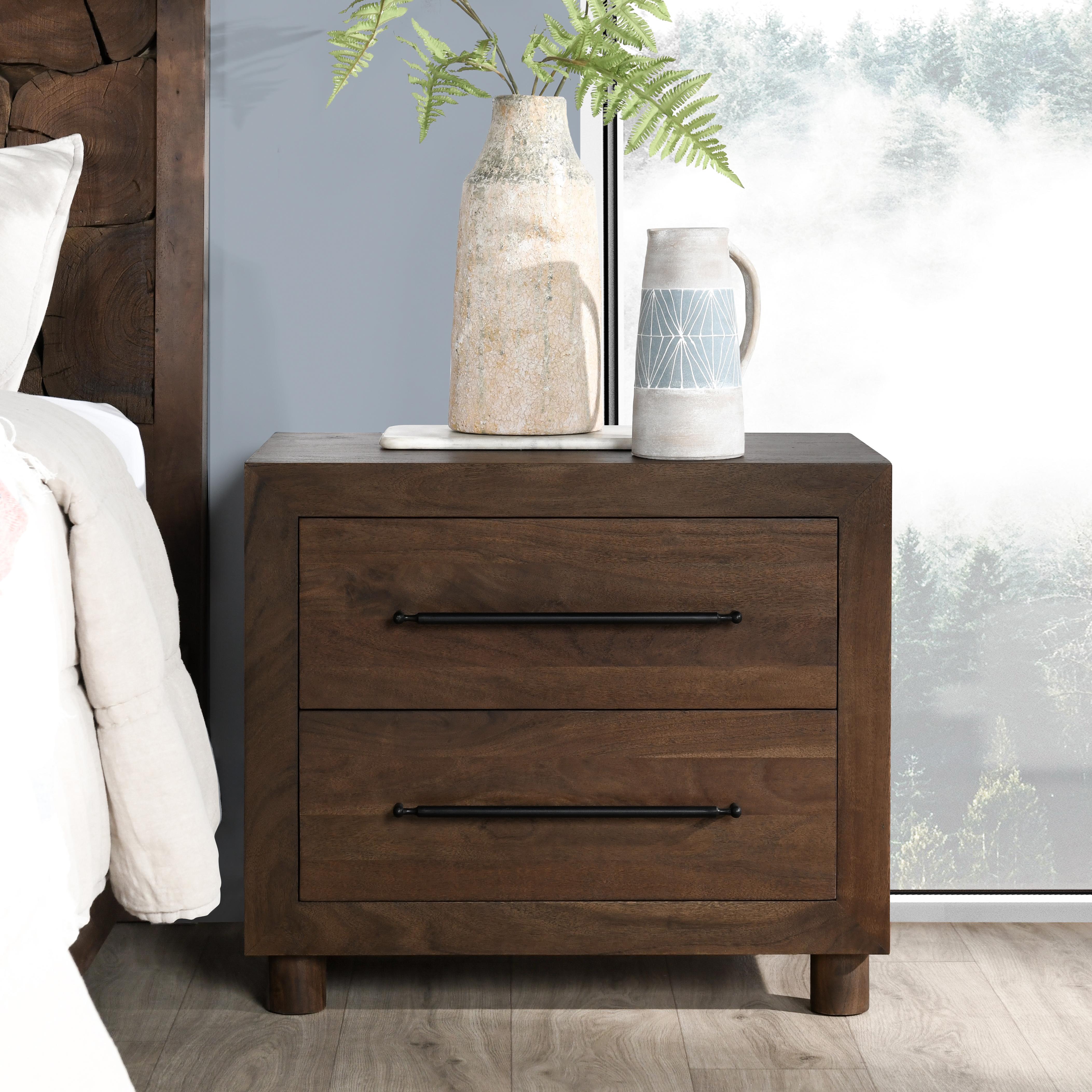 Jaxon Wood 2Dwr Nightstand Cocoa Brown - Image 8