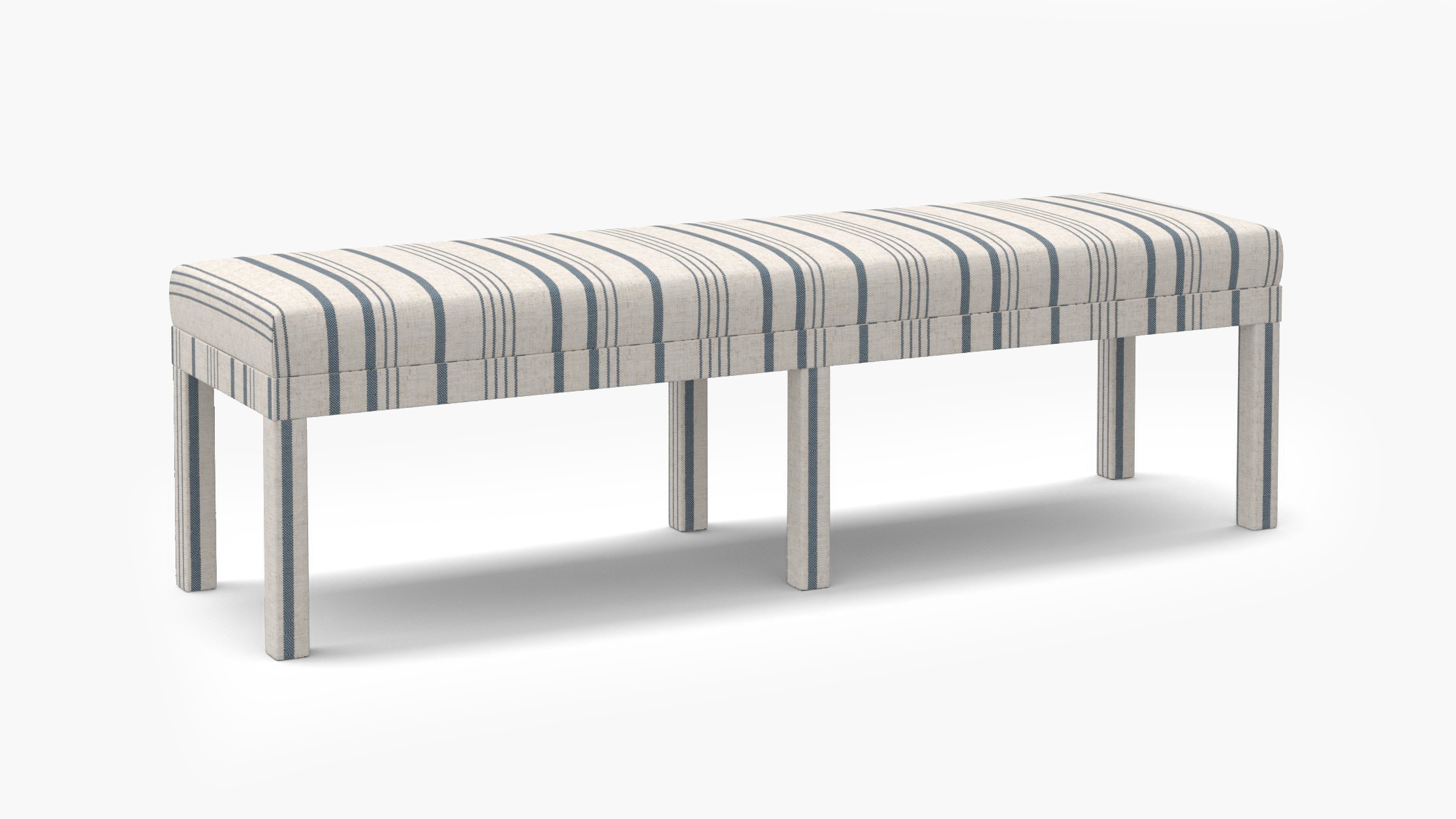 Parsons Bench, Blue Market Stripe - Image 1
