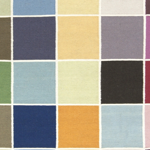 Blox Blue Indoor 2' x 3' Handmade Rug - Image 0