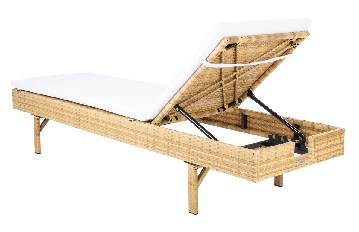 Cam Sunlounger - Natural/White - Safavieh - Image 7