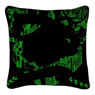 Harry Potter Marauder's Map Glow in the Dark Pillow Cover & Insert - Image 2