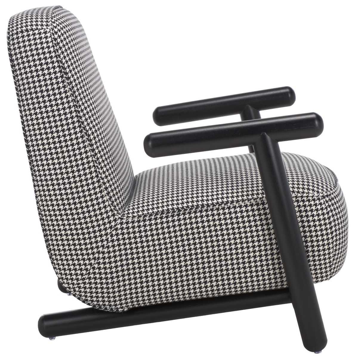 Sein Accent Chair - Black Houndstooth / Black - Safavieh - Image 7