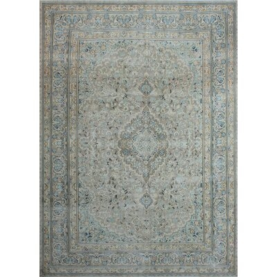 One-of-a-Kind Briela Hand-Knotted Gray 9'10" x 13'6" Wool Area Rug - Image 0