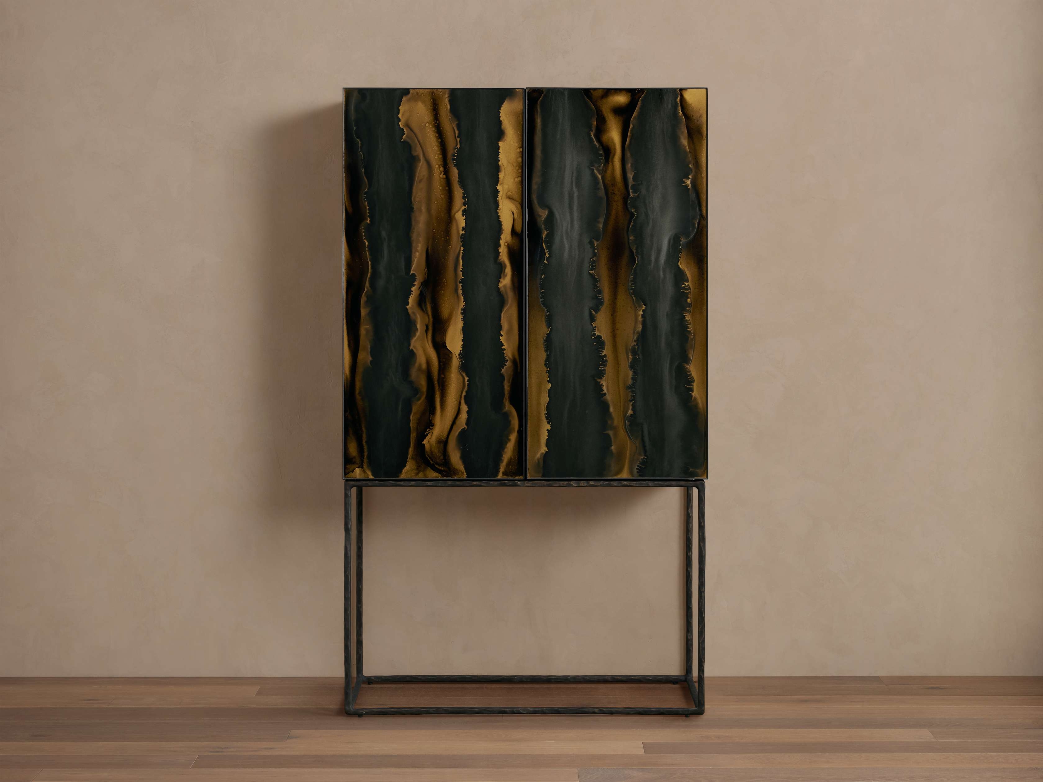 Mareta Bar Cabinet in Glass Brown - Image 0