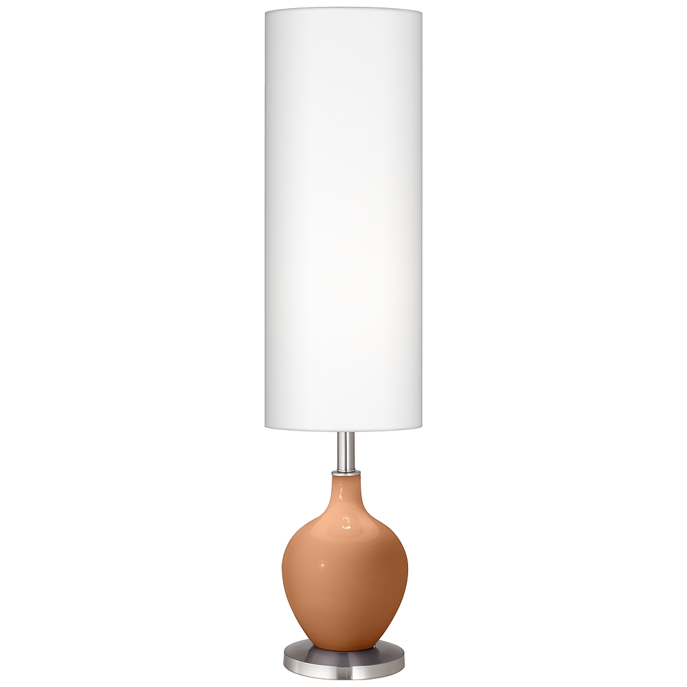 Color Plus Ovo 60" High Burnt Almond Brown Floor Lamp - Image 0