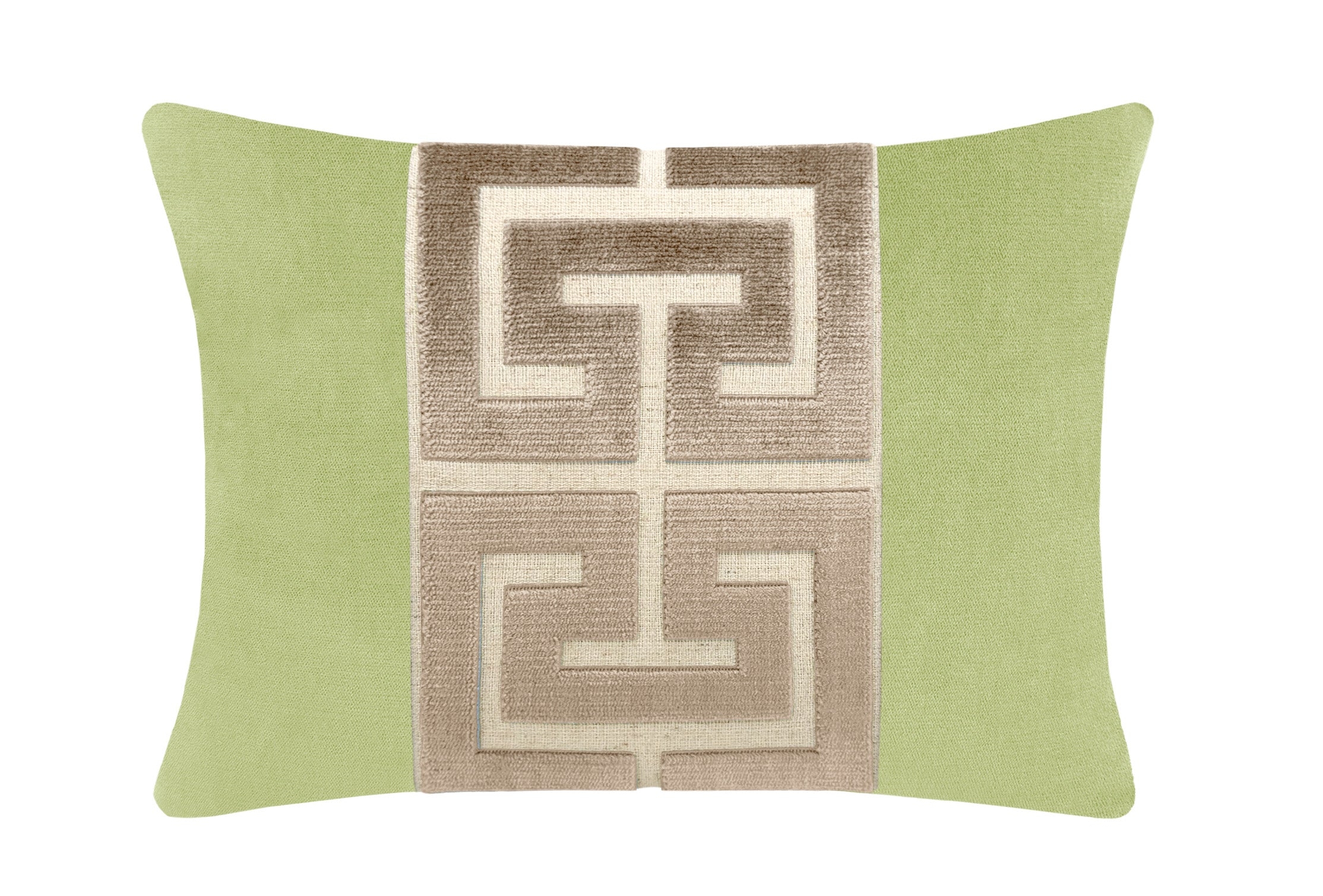 THE MINI :: SOCIETY VELVET // CELADON + GREEK TRIM - THE MINI 10" X 12" / Taupe - Image 0