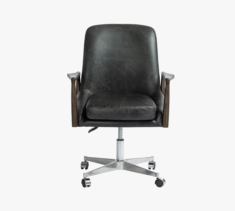 Fairview Leather Desk Chair, Durango Smoke - Image 0