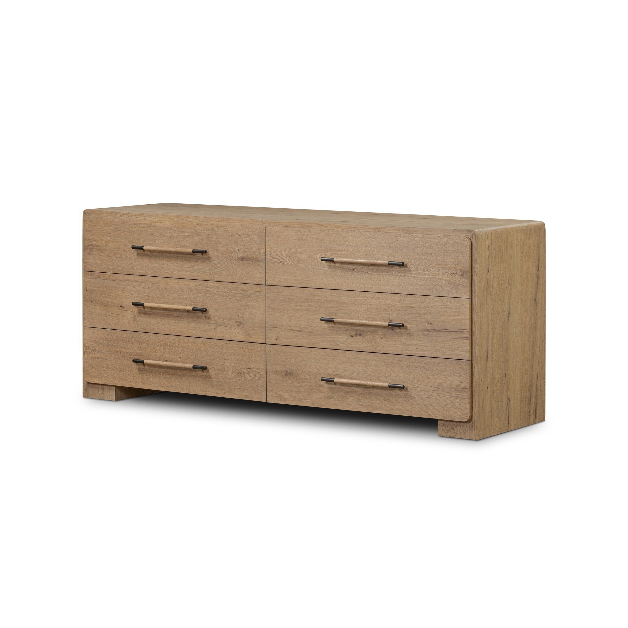 Eden 6 Drawer Dresser - Aged Smoked Oak Veneer - Image 1