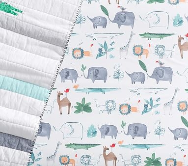 Organic Colby Crib Fitted Sheet Set of 2, Multi - Image 0