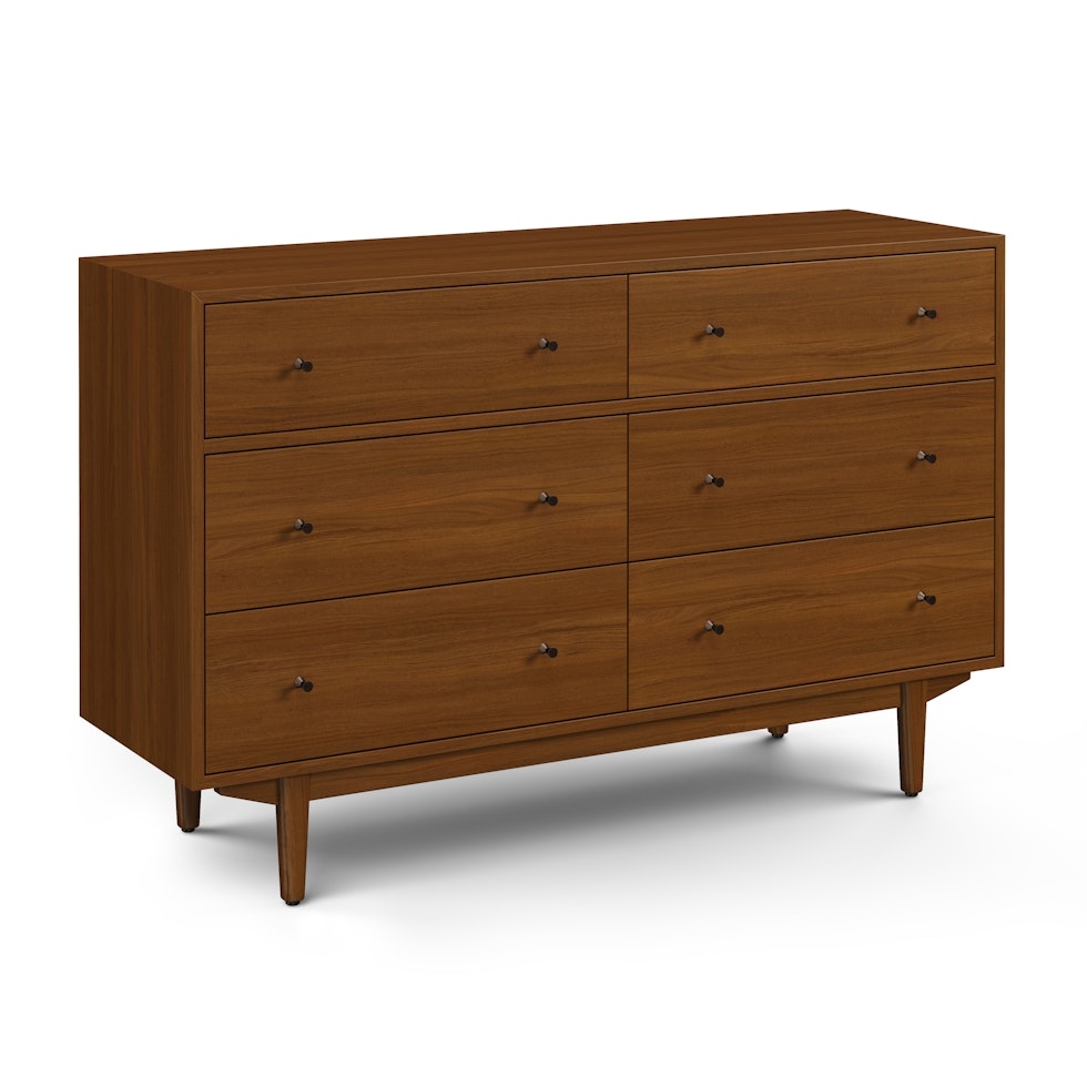 Cooper 6-Drawer Double Dresser - Walnut - Image 0