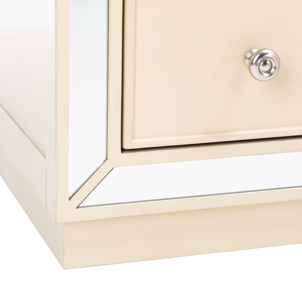 Basie 3 Drawer Chest - Antique Beige / Mirror - Safavieh - Image 4