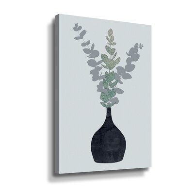 Vase With Eucalyptus Gallery Wrapped - Image 0