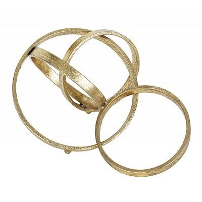 Gold Colored Circles Figurine - Image 0