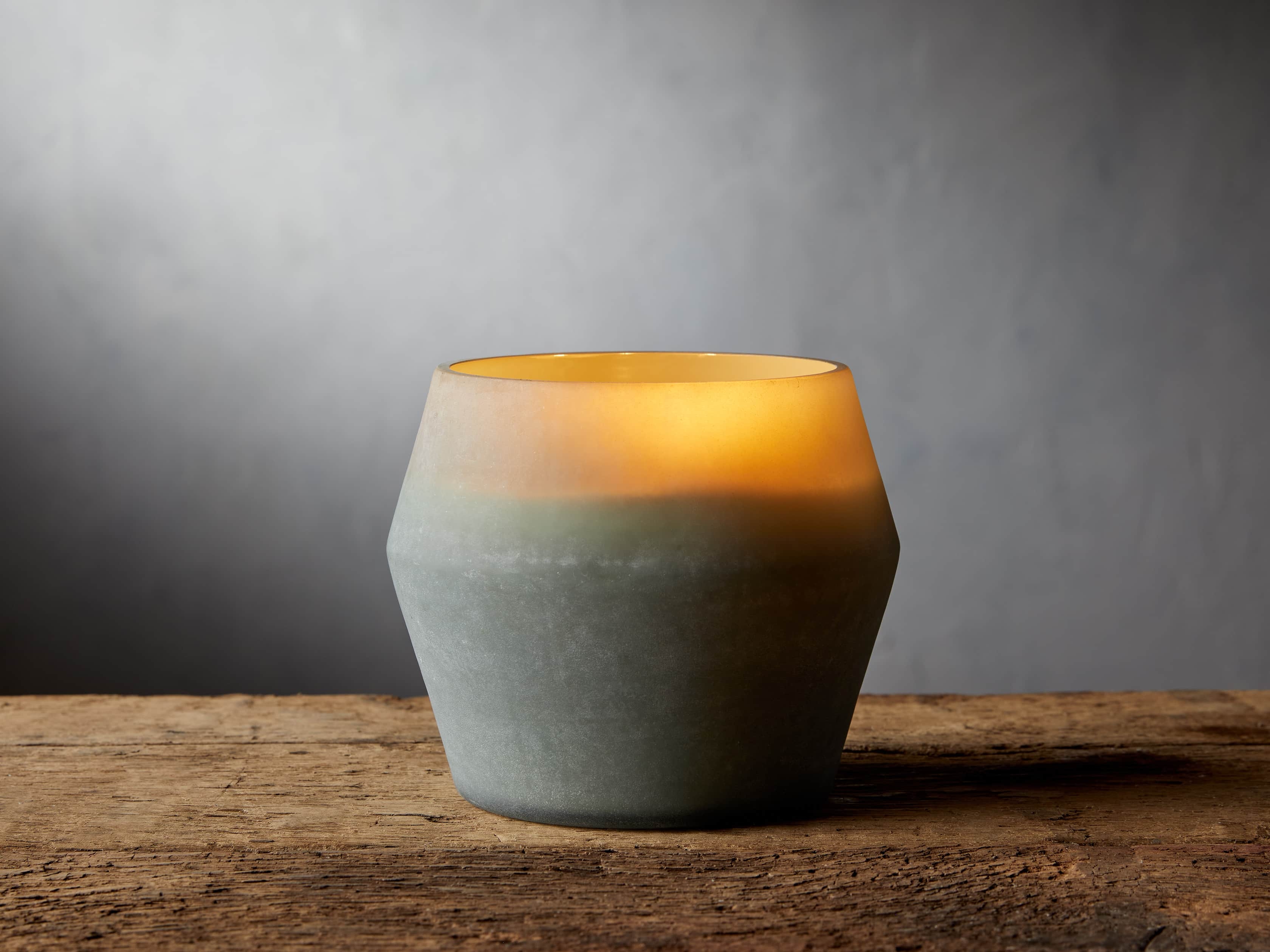 Elements Candle in Earth Glass Large Green - Image 0