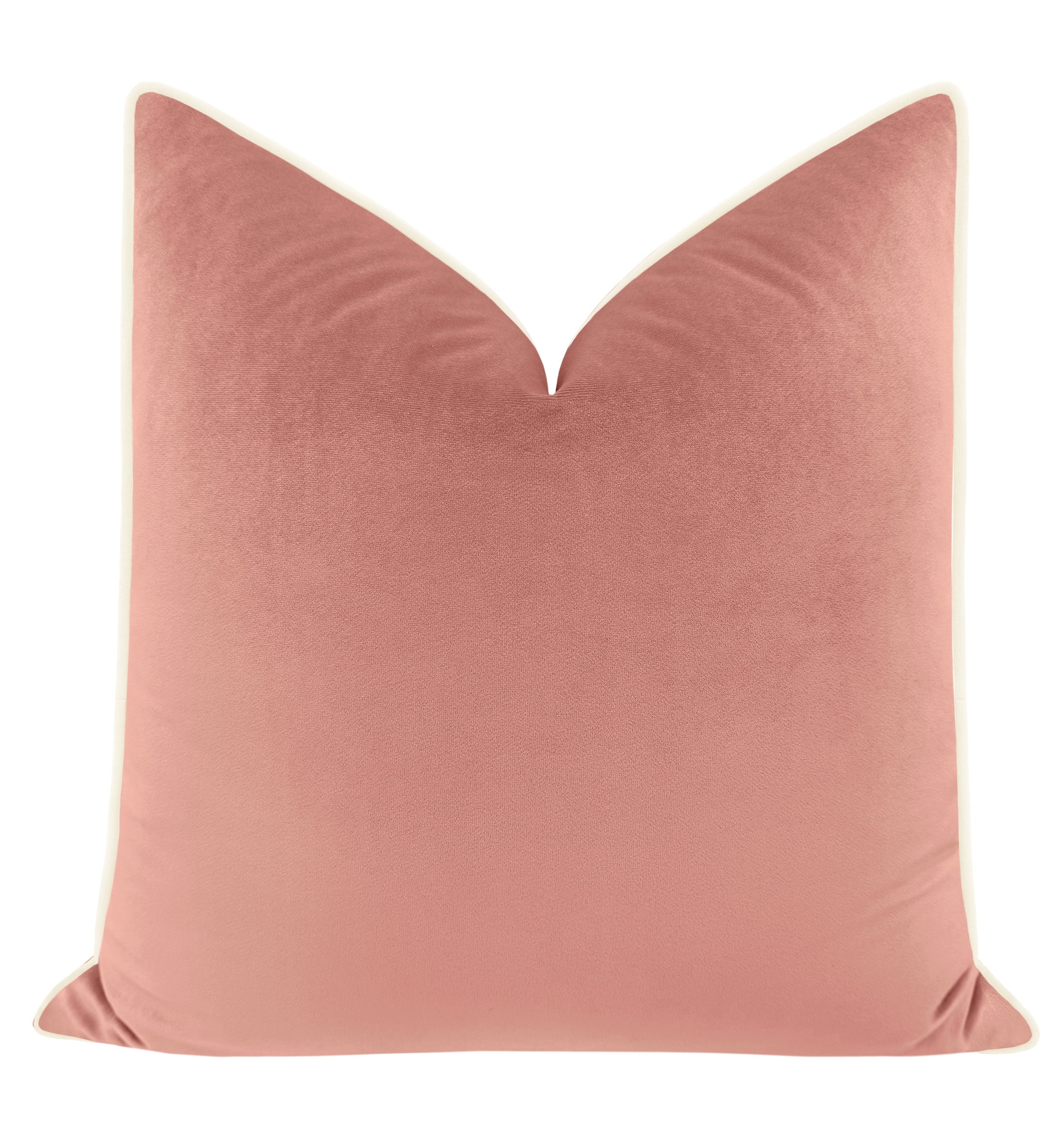 MELROSE VELVET // BLUSH + VELVET CORDING - 20" X 20" / SELF CORDING - Image 1