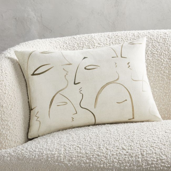 18"x12" Silhouette Pillow with Feather-Down Insert - Image 0