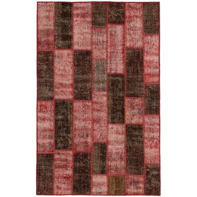 One-of-a-Kind Ruthton Hand-Knotted 2010s Kosak Red/Brown 4'2" x 6'5" Wool Area Rug - Image 0