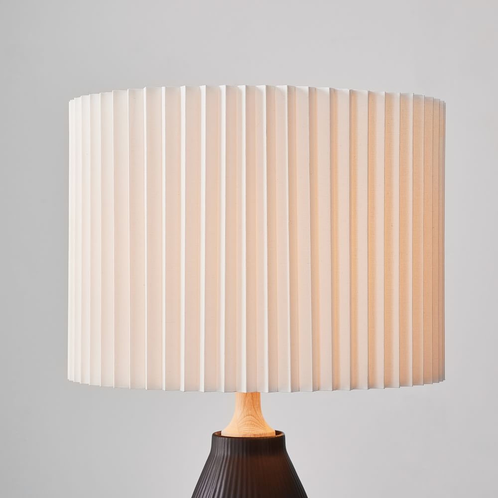 Drum Shade Table Lamp White Pleated (11") - Image 0