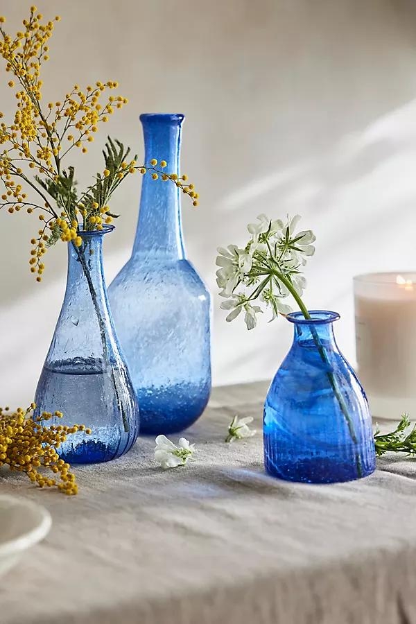 Swirl Recycled Glass Bud Vases, Set of 3 - Image 0