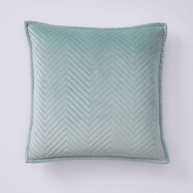 Luxe Velvet Pillow Cover, 18x18, Teal Mist - Image 5