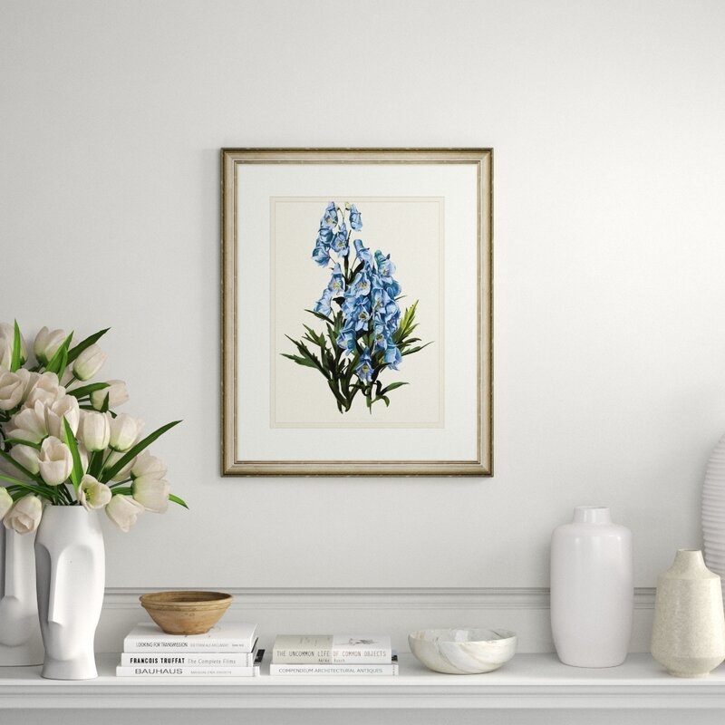 Wendover Art Group Aconitum Fisheri - Picture Frame Painting on Paper - Image 0