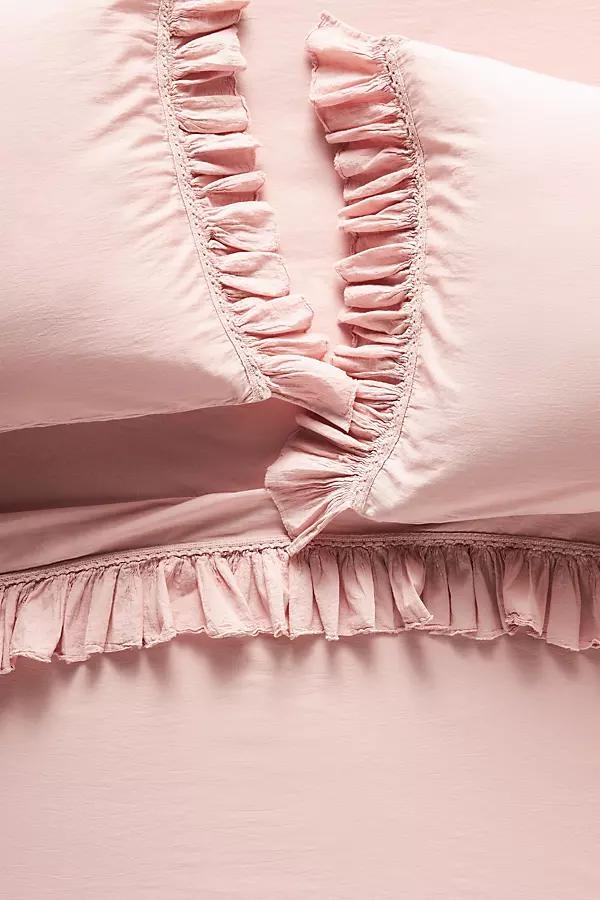 Organic Cotton Spa Sateen Ruffled Sheet Set - Image 0